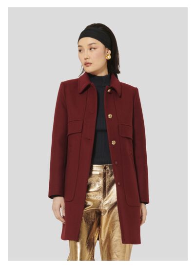Manteau Marley-Bordeaux en Laine