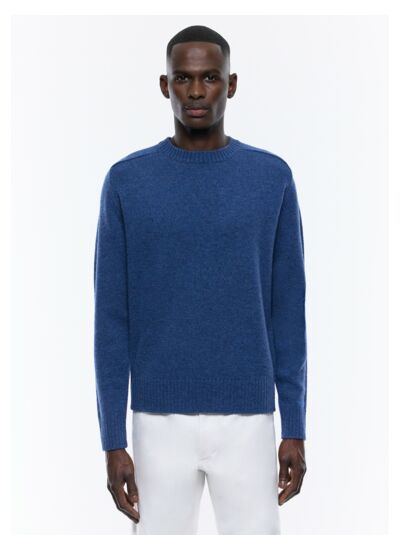 Pull à col rond en laine certifiée