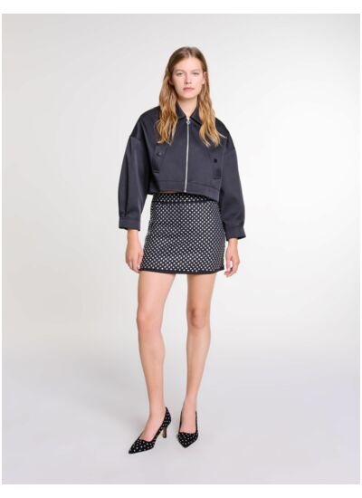 Jupe courte à strass