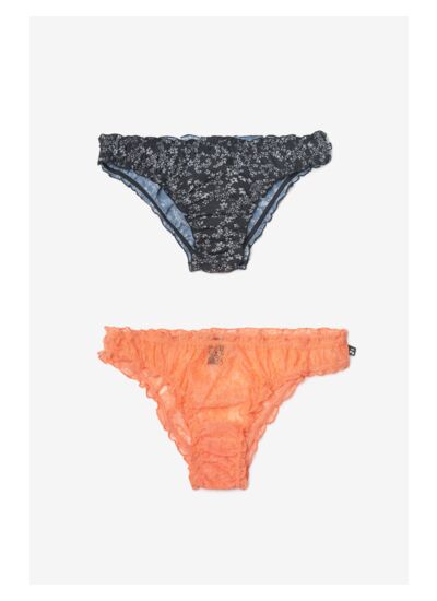 Lot de 2 culottes Adore corail