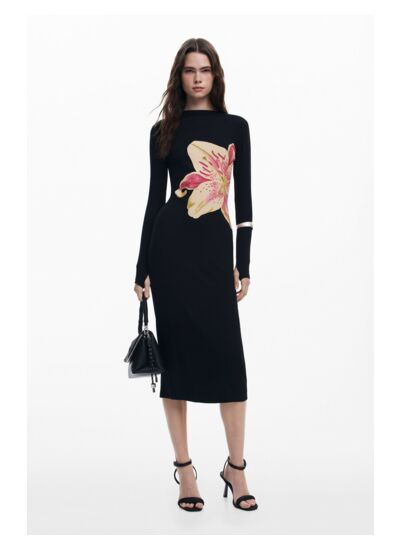 Robe longue orchidée