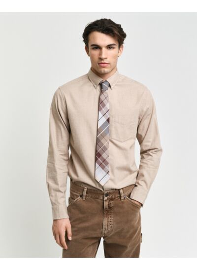 Chemise regular fit en flanelle chinée
