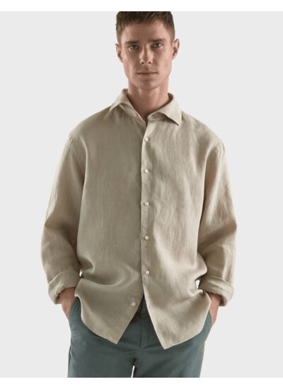 Chemise Aristote en lin beige