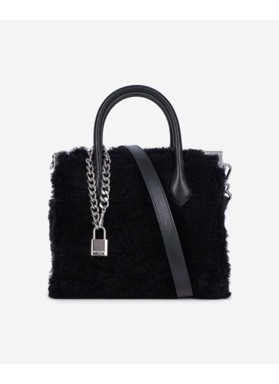 Sac Ming En Peau Lainée Noire