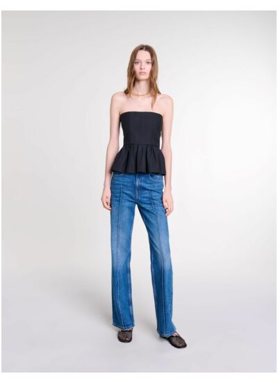 Top bustier à basque