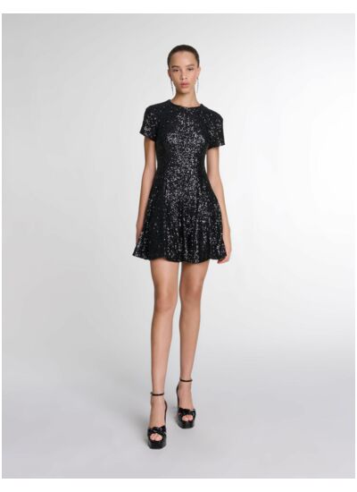 Robe courte à sequins