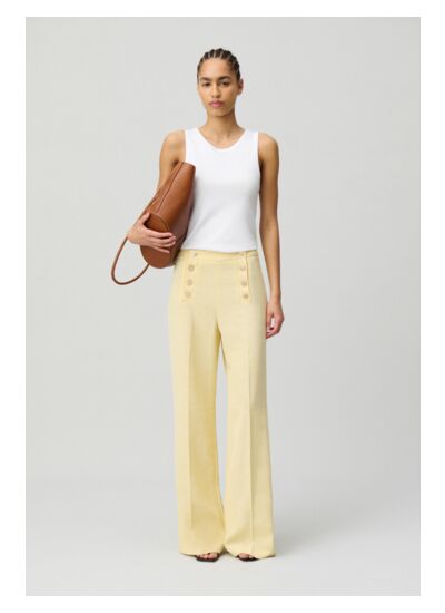 Pantalon droit à pont