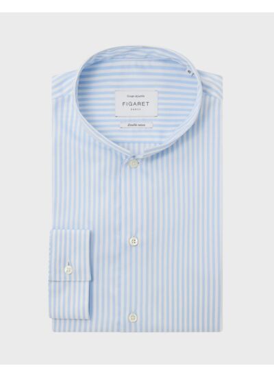 Chemise Ajustée rayée bleue