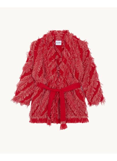 Veste Miko Fringes rouge