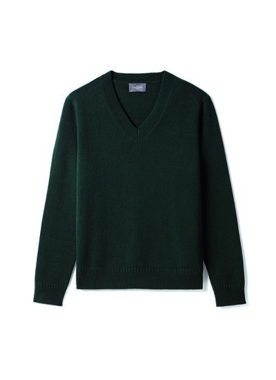 Pull V détails Guernesey - Homme - VERT ZURICH
