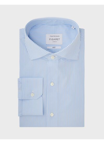 Chemise Semi-ajustée Prestige rayée bleue