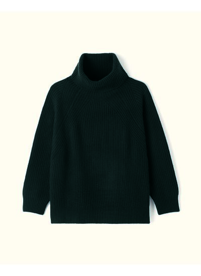 Pull col roulé oversized  - Femme - VERT ZURICH