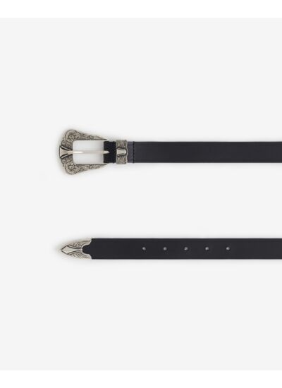 Ceinture En Cuir Raye