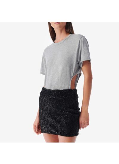 T-Shirt Col Rond À Découpes Bonnie