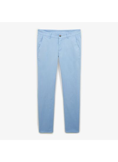 Chino 702 coupe droite bleu cristal