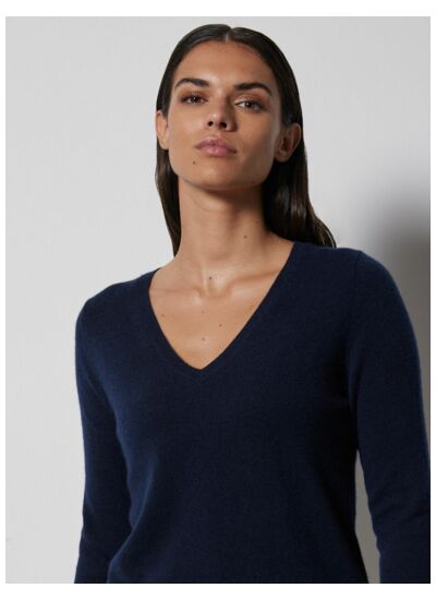 Pull col V Neva BLEU NUIT 001