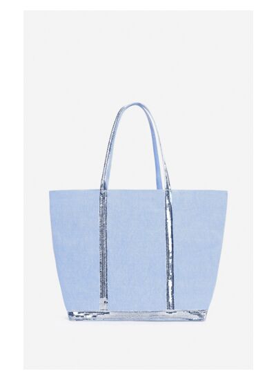 Cabas L Zippé En Lin Porté Epaule