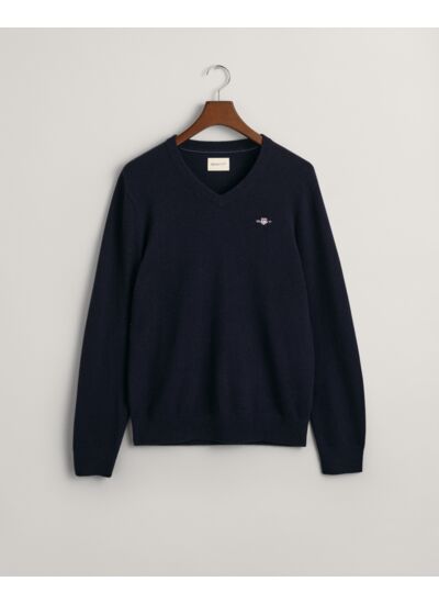 Pull col V en laine d'agneau extrafine Seasonal Essential