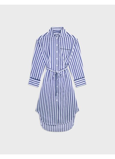 Robe-chemise oversize Sofia rayée marine