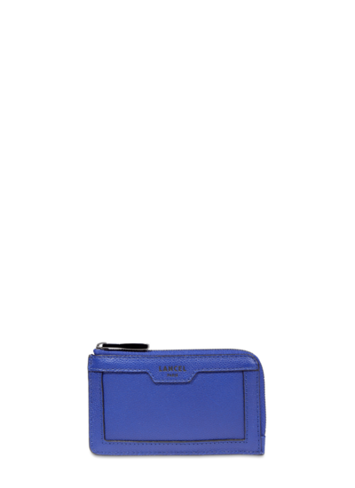 Charlie de lancel - porte-cartes zippe - bleu