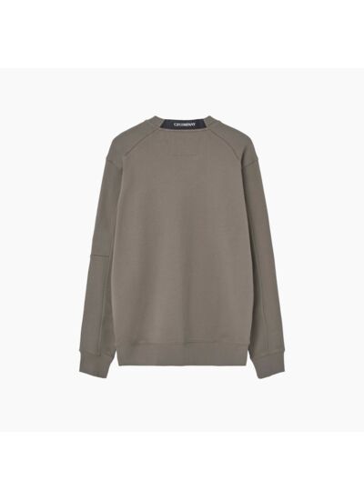 CP Company Crewneck - Diagonal Raised Fleece - Kaki