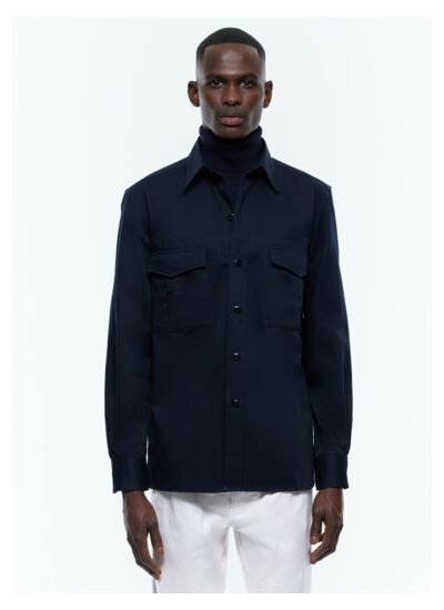 Surchemise en twill de coton