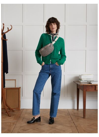 GILET MOHAIR TORSADES