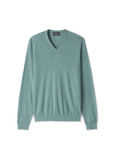 Pull col V ultrafin - Homme - FEUILLE