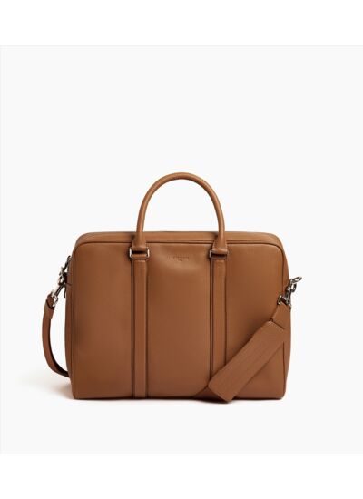 Porte documents 15" Charles en cuir grainé petit modèle