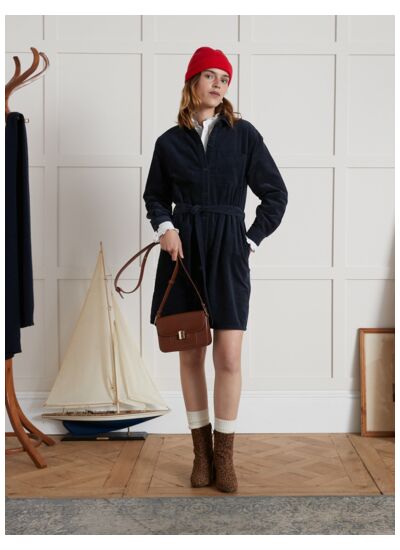 ROBE CHEMISE VELOURS