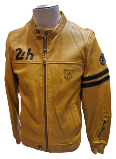 Blouson Cuir 24h Le Mans Miles4 jaune