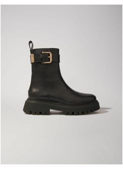 Bottines en cuir à boucle