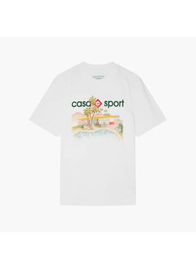 Casablanca T-Shirt Poolside Blanc