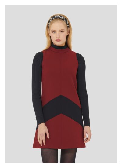 Robe Respect-Bordeaux en Polyester