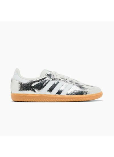 Adidas Samba OG Silver Metallic Cracked Leather