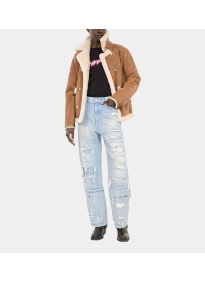 Jean Boyfriend Bleu Clair Femme