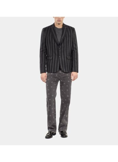 Blazer En Laine À Rayures Homme