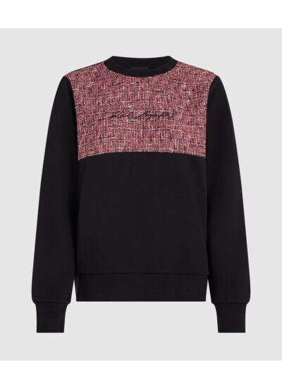 BOUCLE DETAIL SWEATSHIRT