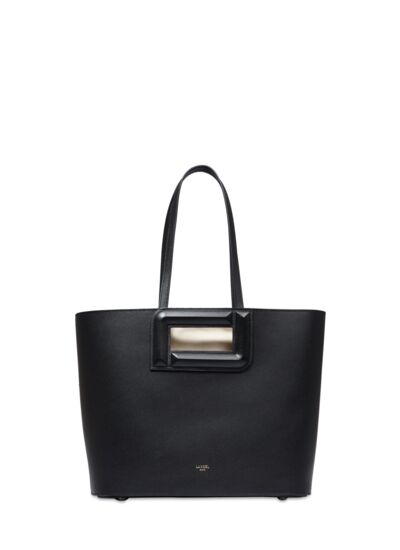 Angele Cuir De Lancel - Sac Cabas M - Noir
