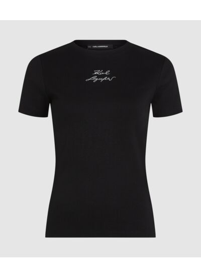 RIB FITTED T-SHIRT