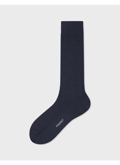 Chaussettes en fil d'écosse à motifs marine