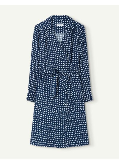 Robe Iris en viscose marine
