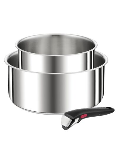 Ingenio Préférence, Inox, Casseroles 16/20 cm + poignée, Induction