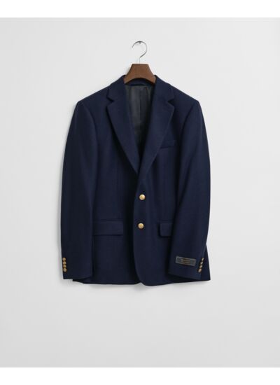 Slim Fit Wool Flannel Club Blazer