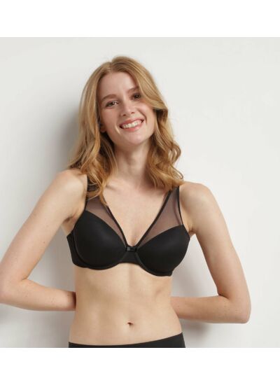 Soutien-gorge ampliforme invisible noir Generous Limited Edition Dim