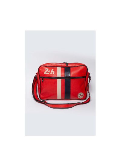 Sac Cuir 24H Messenger Rouge brillant