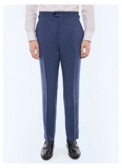 Pantalon de costume ajusté en flanelle