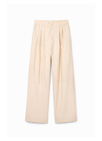 Pantalon tailleur fleuri