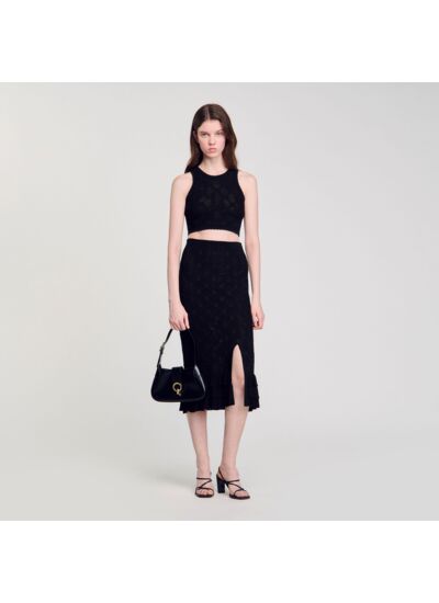 Top en maille fantaisie