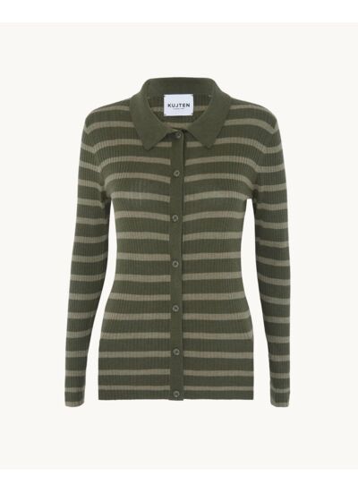 Cardigan Isha Marin Cardigan Marinière Rayé Soie et Cachemire, 1 fil
